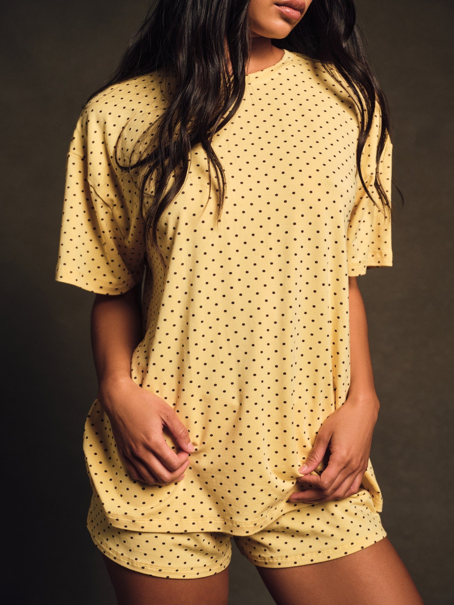 SET ACTIVE Discount | SLEEP JERSEY COMFORT POLKA DOT BOXY TEE - SPARKLER
