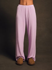 SET ACTIVE Outlet | SLEEP JERSEY COMFORT STRIPE SLEEP PANTS - BUTTERCREAM