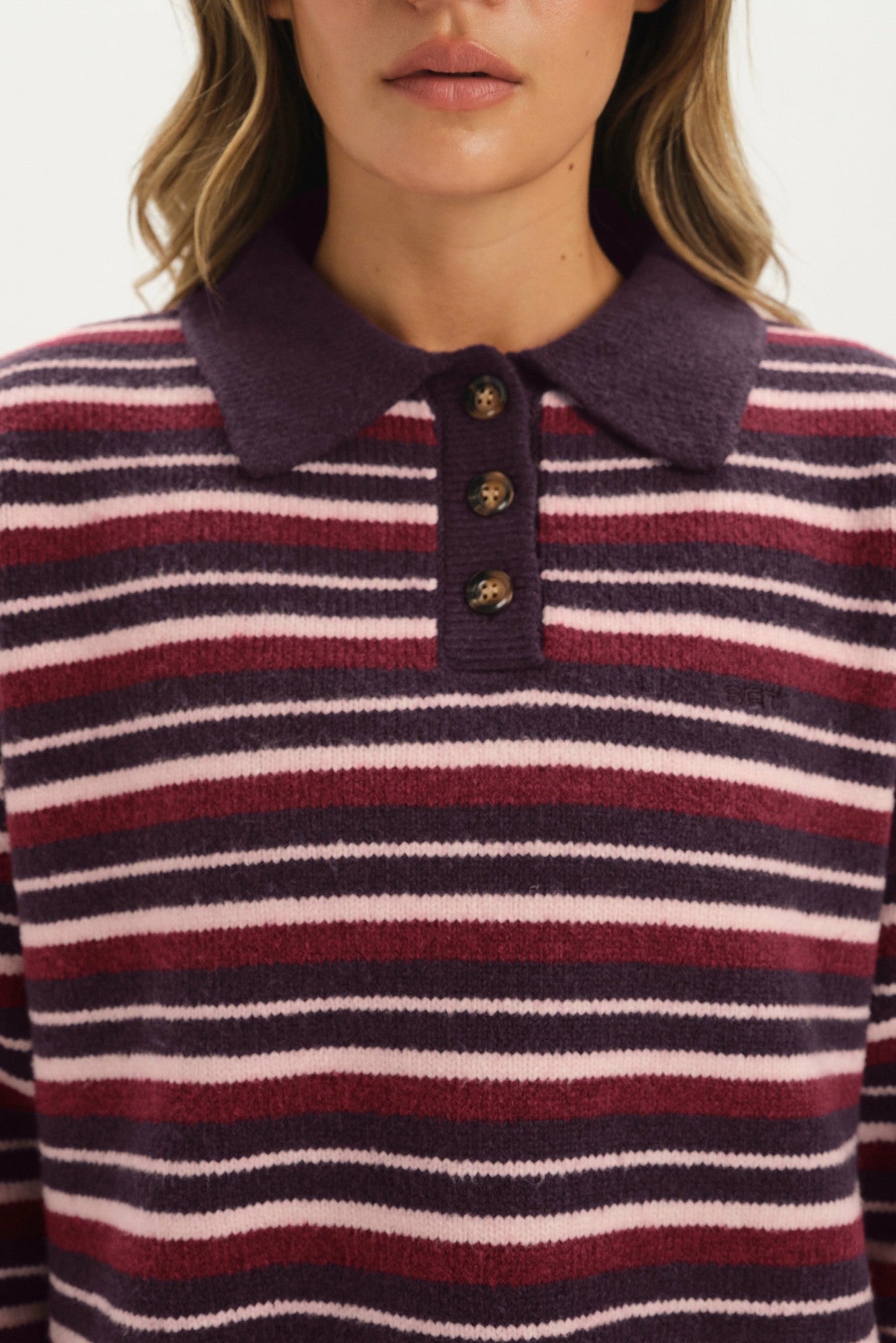 SET ACTIVE Outlets | STUDIO KNIT STUDIO KNIT ALEX POLO - POPPY
