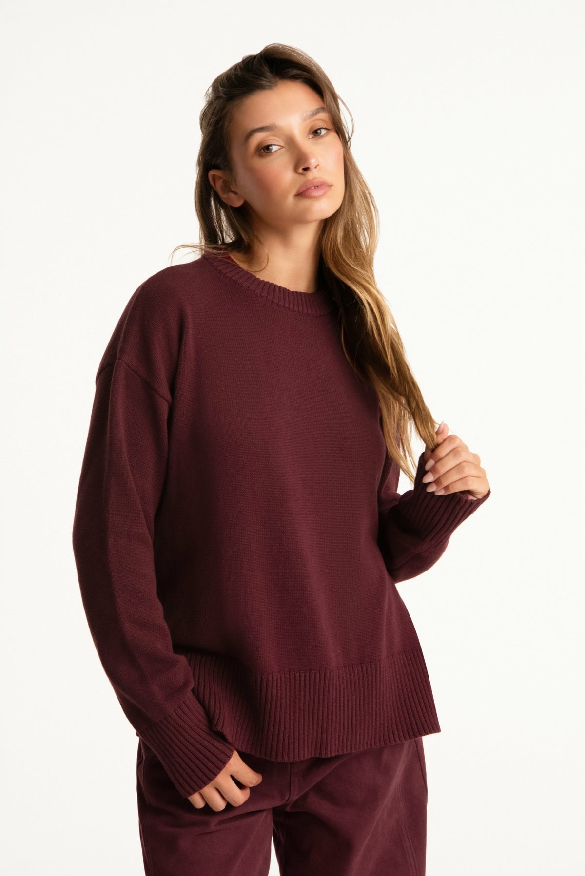 SET ACTIVE Website Store | SET X PARKE COTTON CREWNECK - RHUBARB