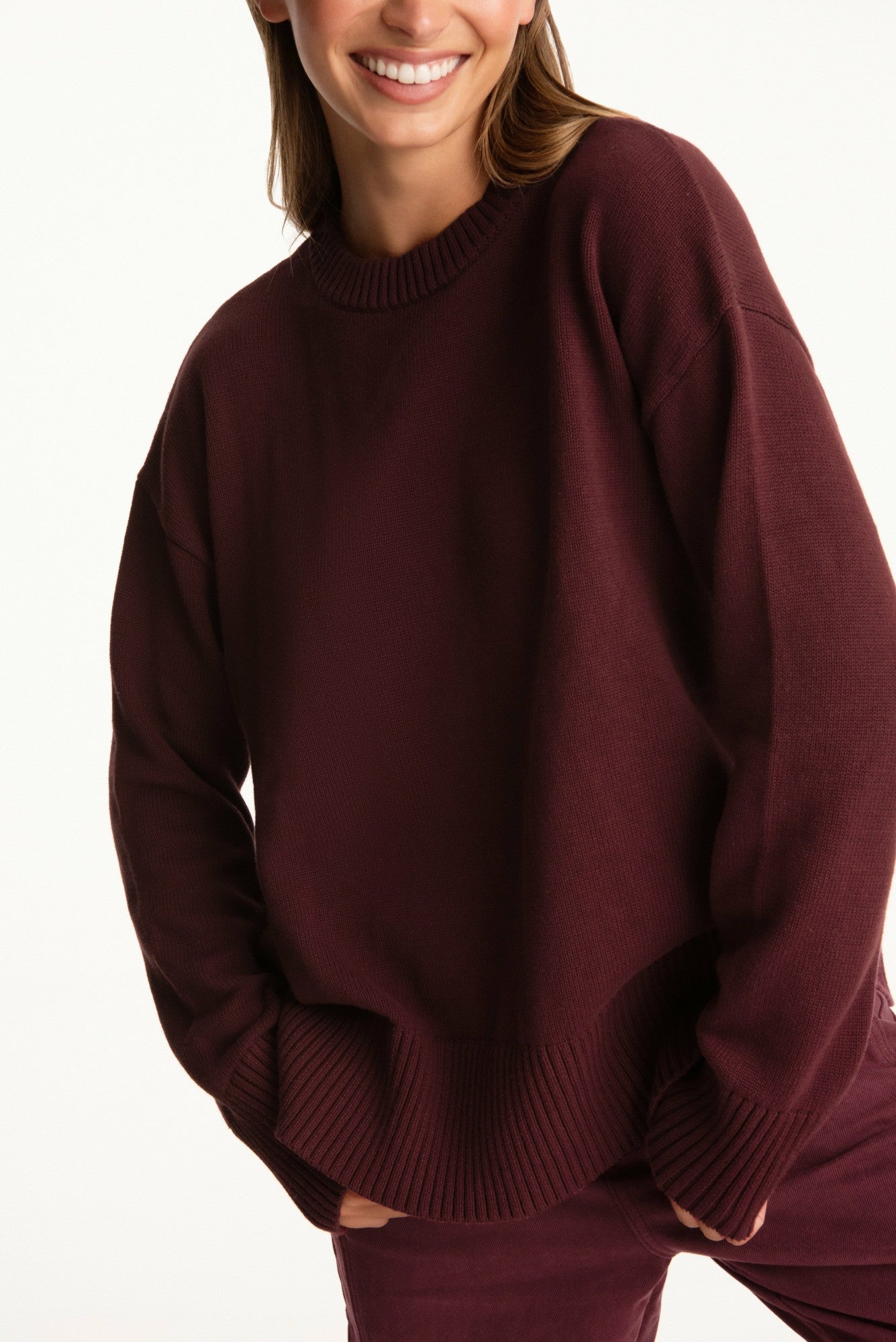 SET ACTIVE Website Store | SET X PARKE COTTON CREWNECK - RHUBARB
