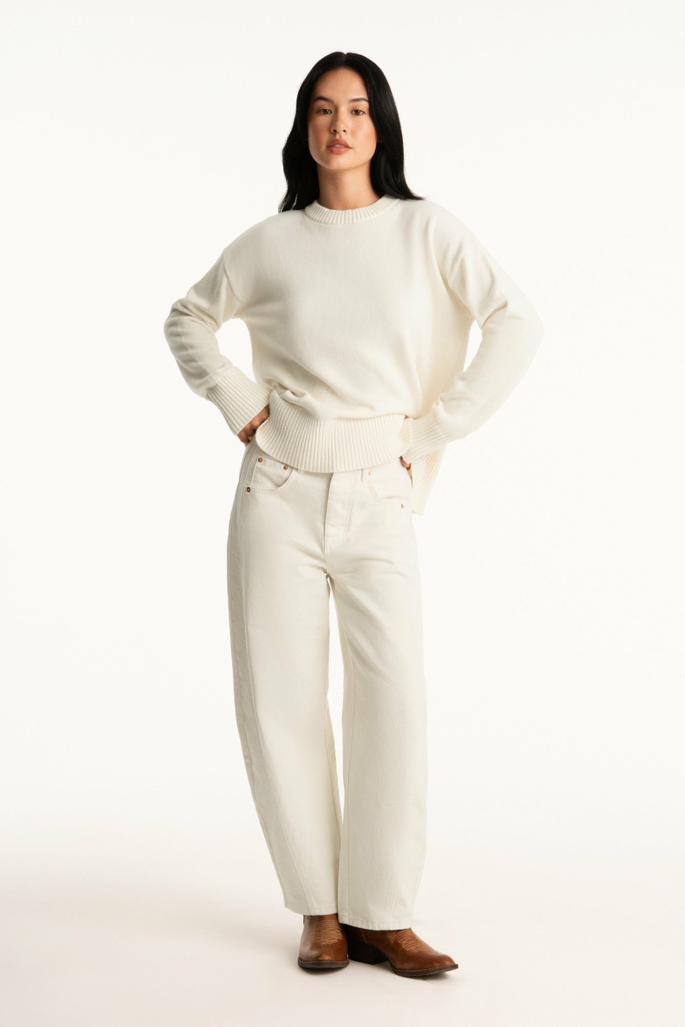 SET ACTIVE US | SET X PARKE COTTON CREWNECK - CREAM
