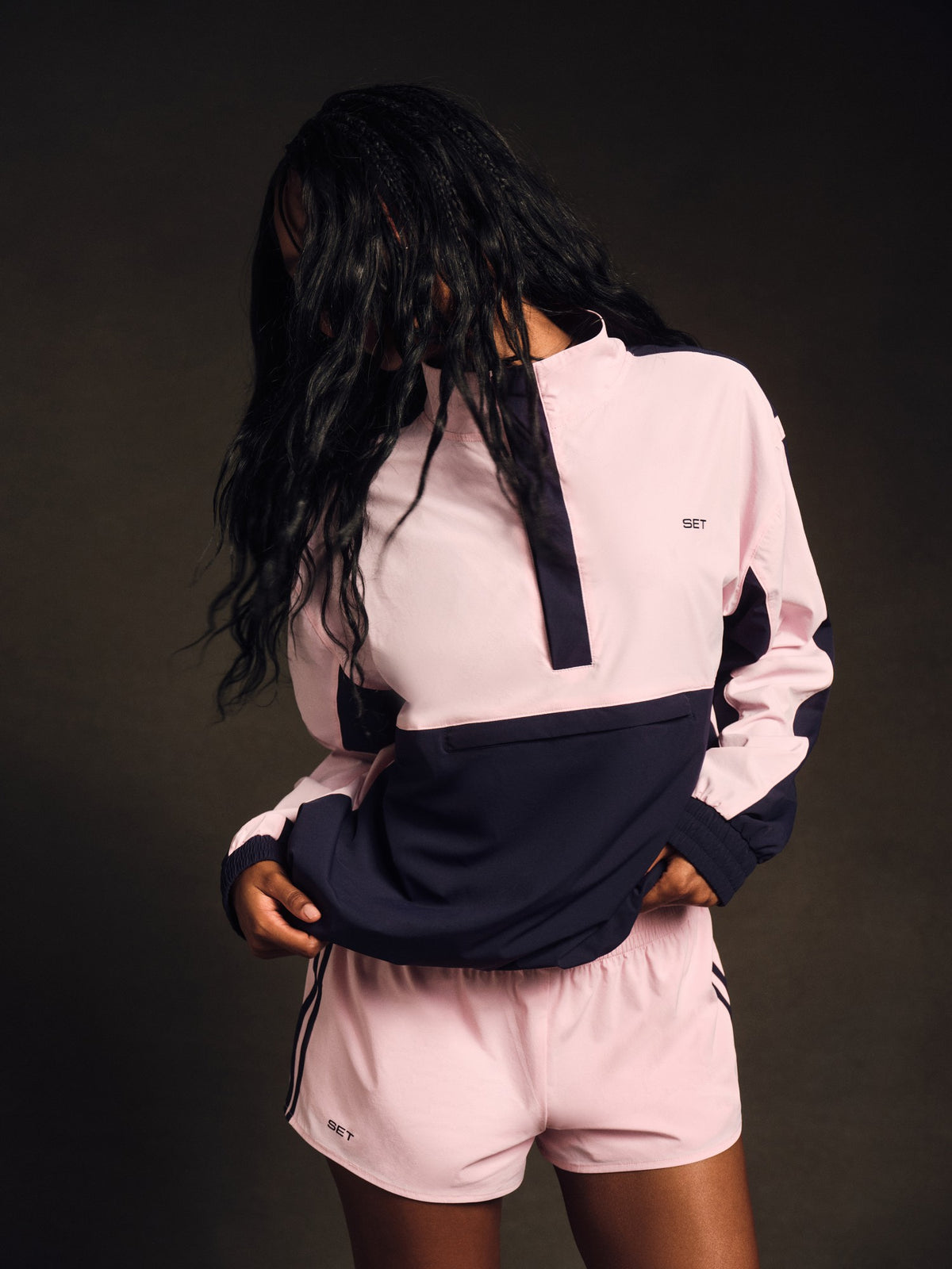 SET ACTIVE Outlets | NYLON TRACK 90'S PULLOVER - CONFETTI