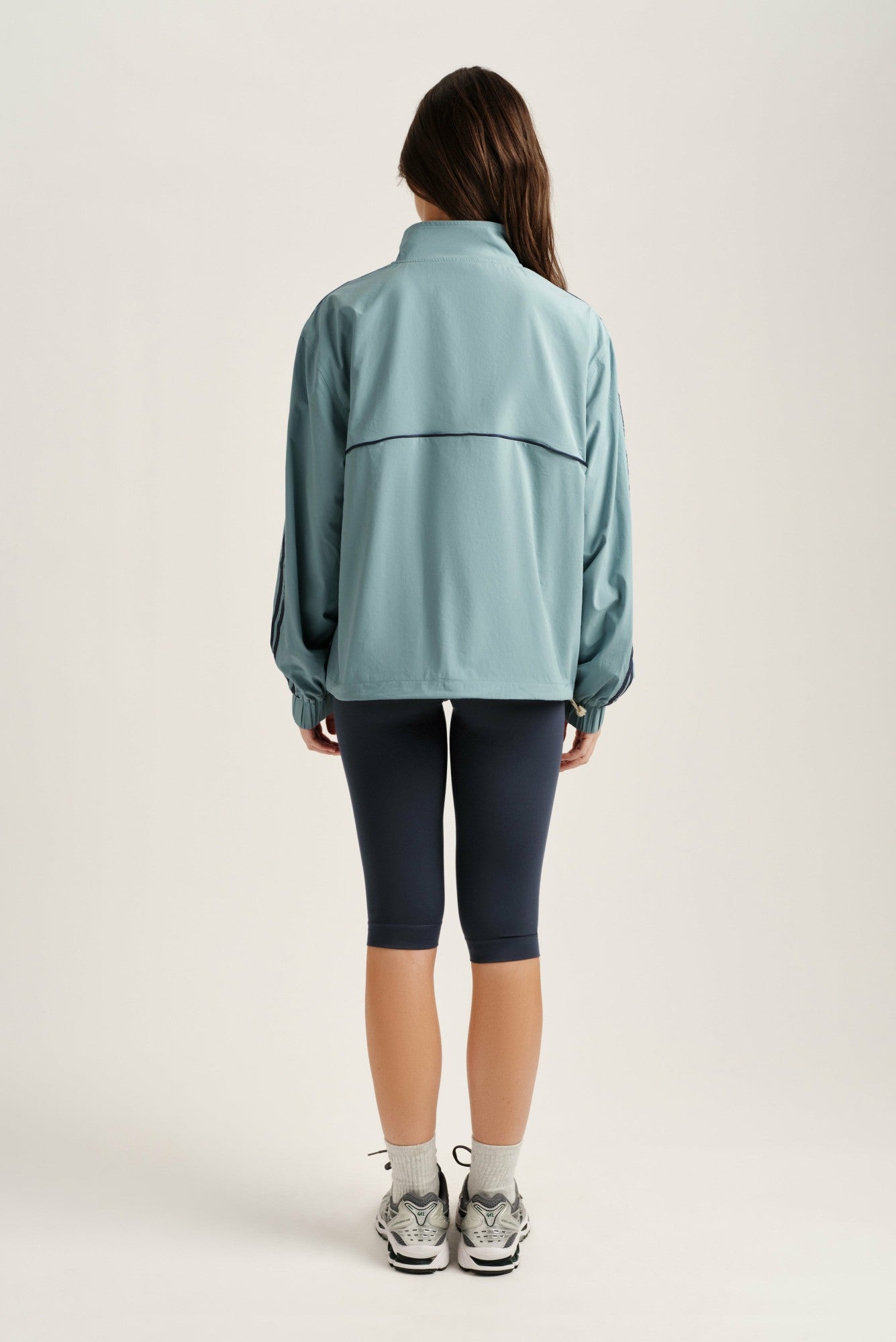 SET ACTIVE Website Store | NYLON TRACK SEAM ZIP UP - WASHED