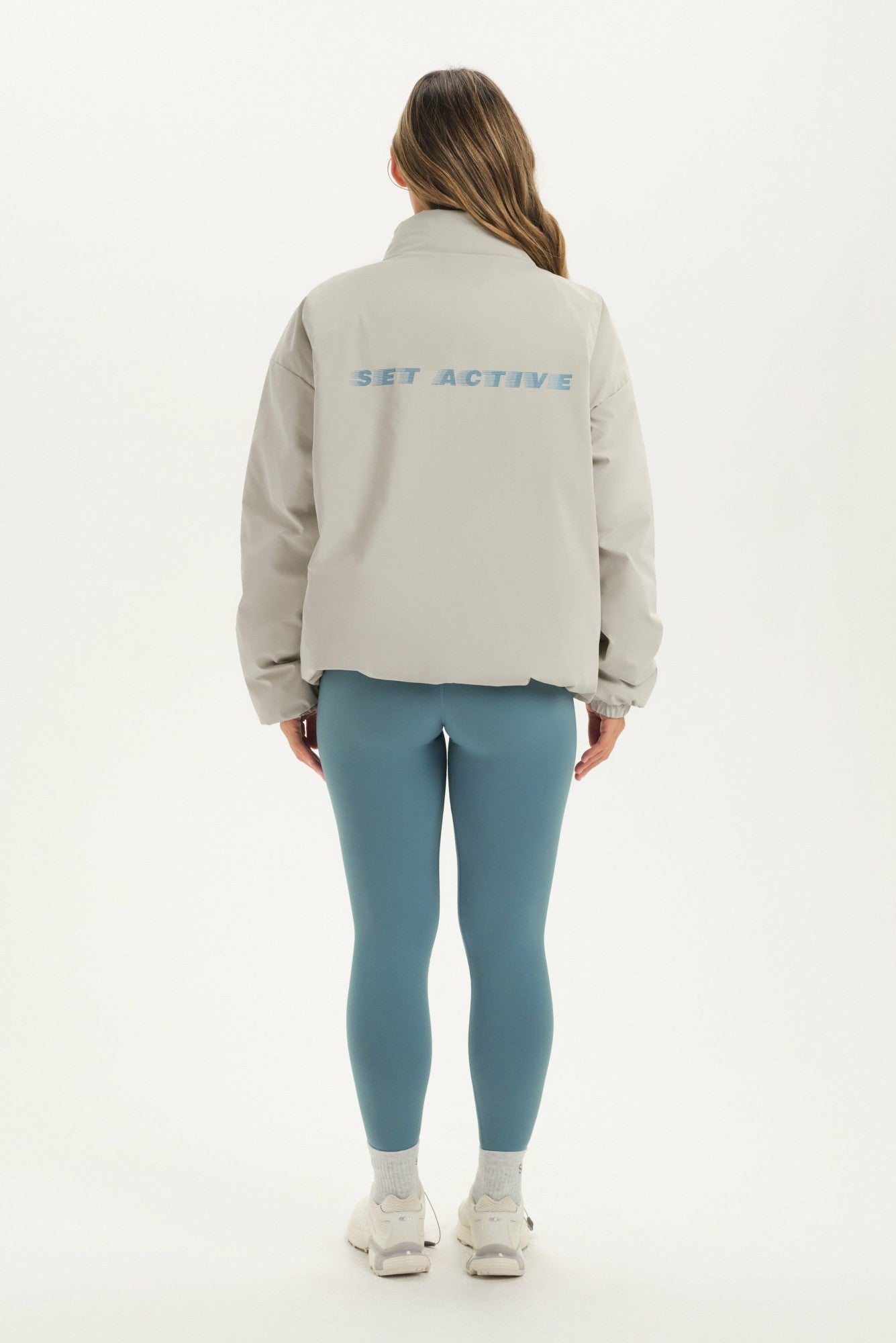 SET ACTIVE Outlet | NYLON PUFF QUARTER SNAP JACKET - GLISTEN