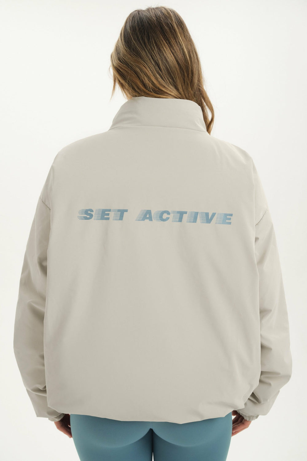 SET ACTIVE Outlet | NYLON PUFF QUARTER SNAP JACKET - GLISTEN