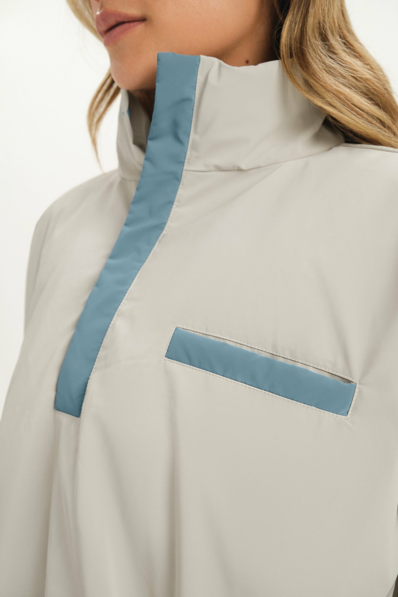 SET ACTIVE Outlet | NYLON PUFF QUARTER SNAP JACKET - GLISTEN