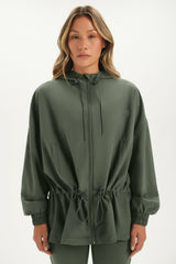 SET ACTIVE For Sale | NYLON TRACK CINCHED WINDBREAKER - GROTTO