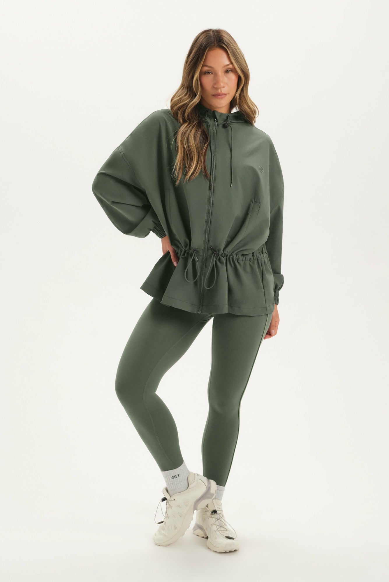 SET ACTIVE For Sale | NYLON TRACK CINCHED WINDBREAKER - GROTTO