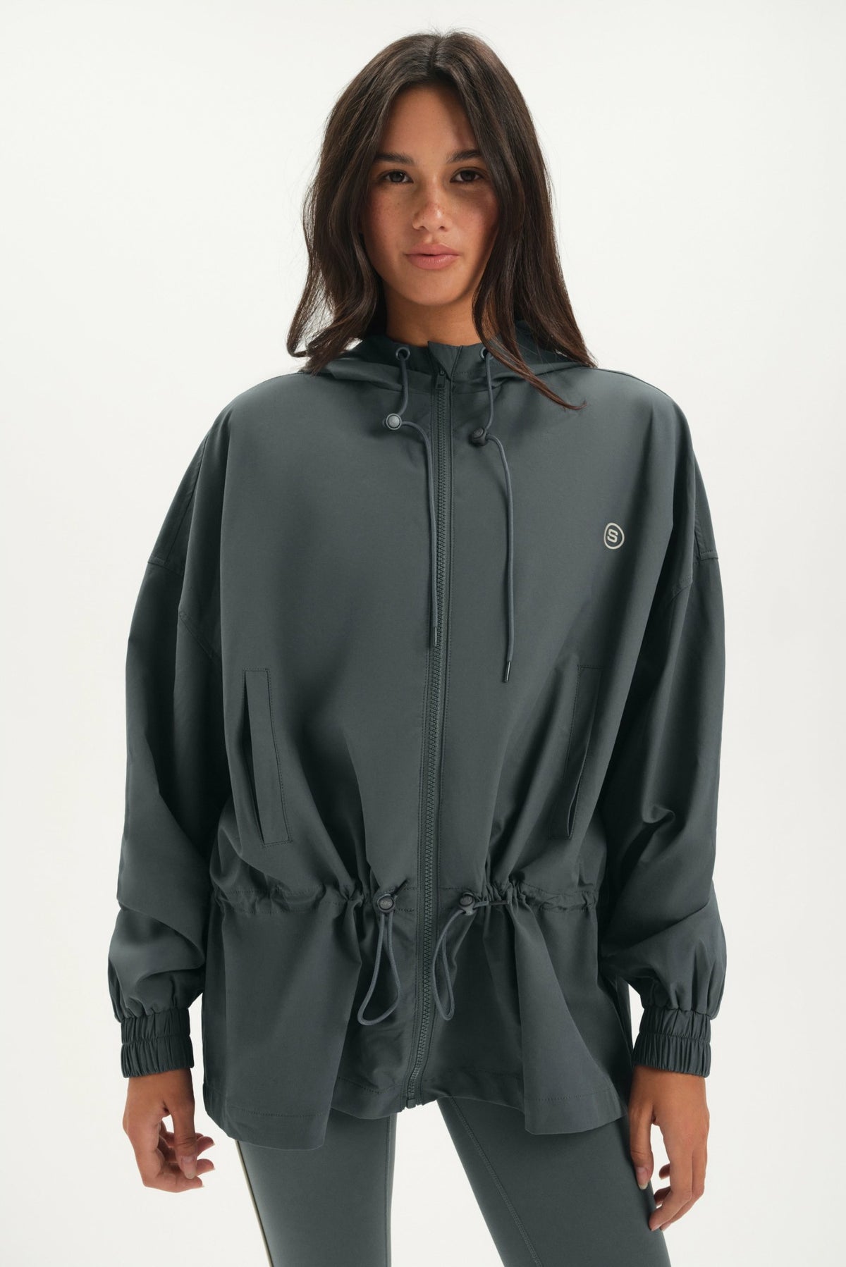 SET ACTIVE Outlets | NYLON TRACK CINCHED WINDBREAKER - MAST