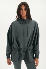 SET ACTIVE Outlets | NYLON TRACK CINCHED WINDBREAKER - MAST