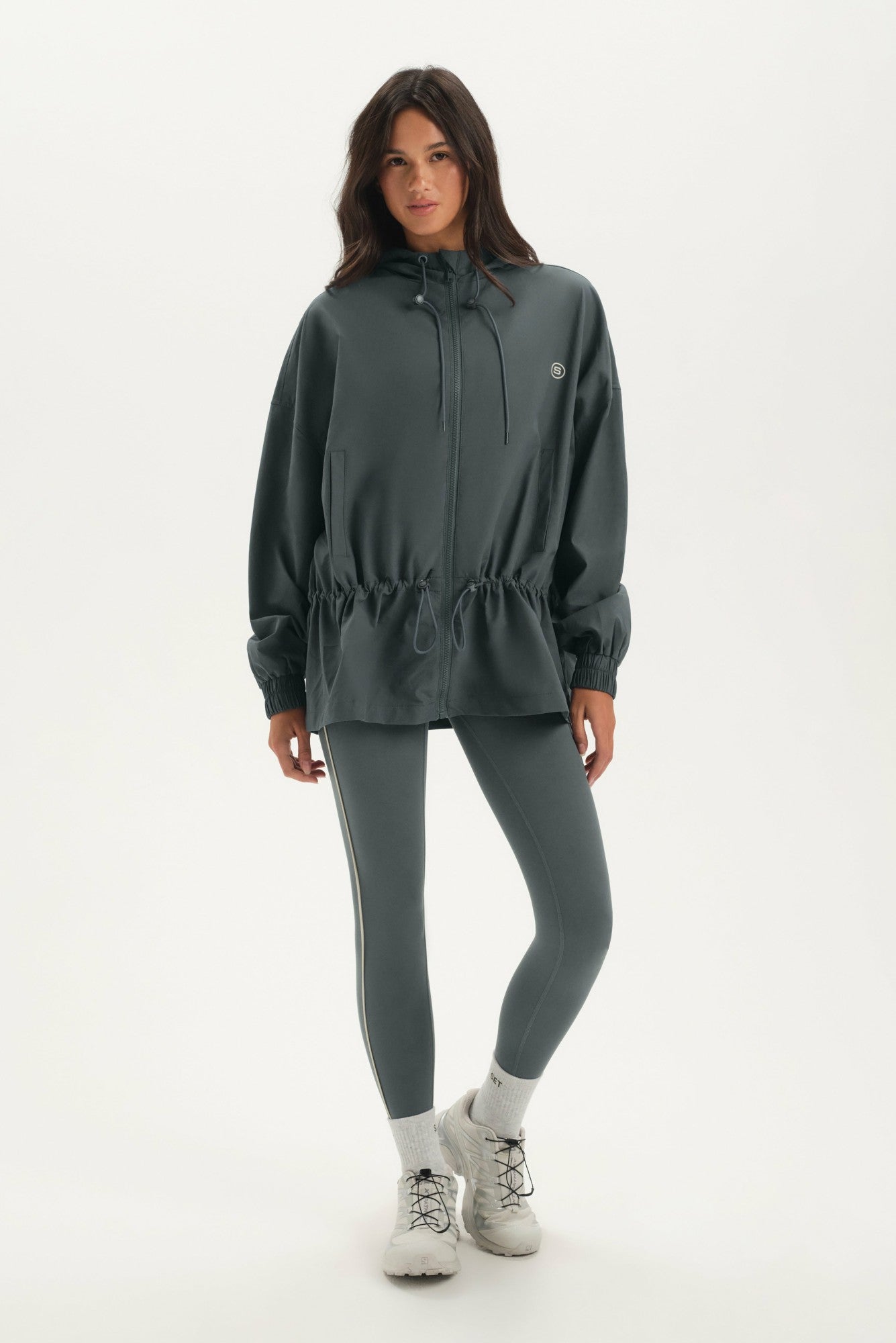 SET ACTIVE Outlets | NYLON TRACK CINCHED WINDBREAKER - MAST