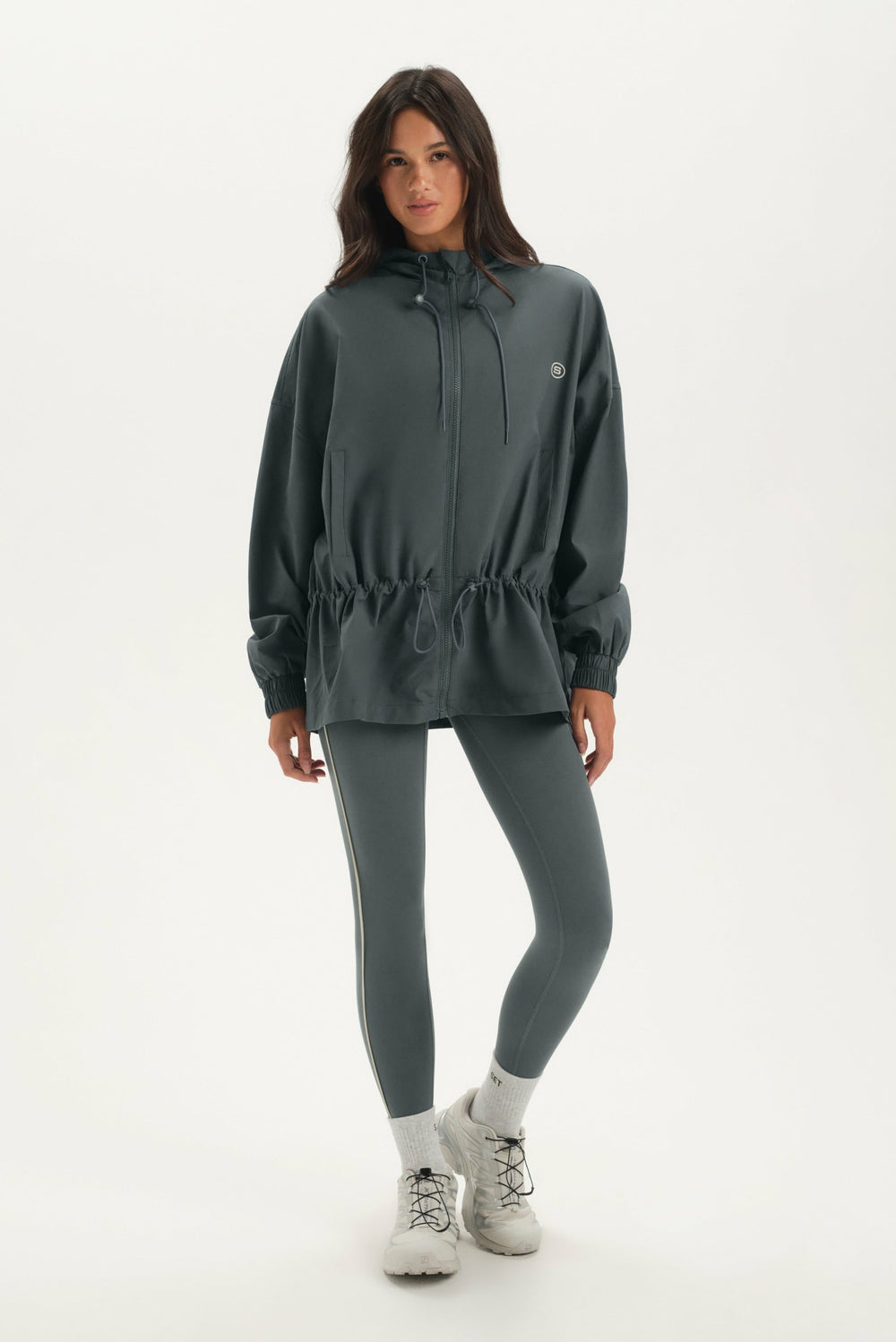 SET ACTIVE Outlets | NYLON TRACK CINCHED WINDBREAKER - MAST