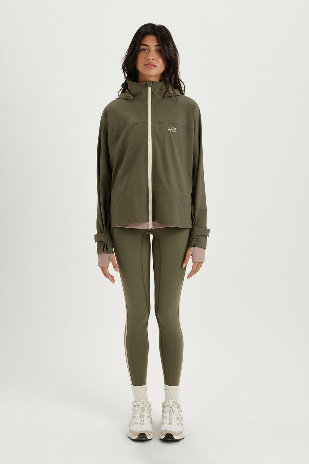 SET ACTIVE Discount | NYLON DUET CINCHED WINDBREAKER - SEDONA