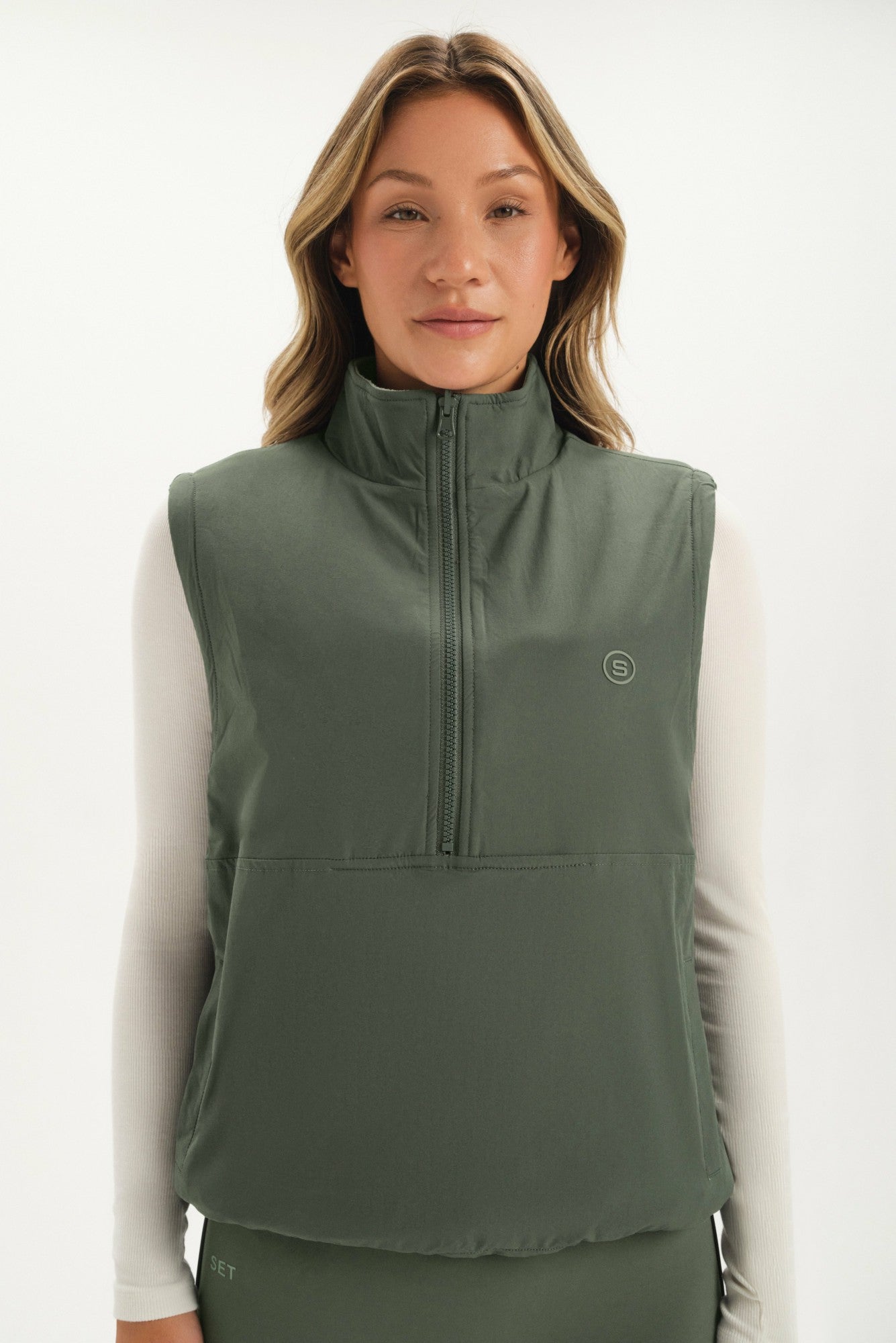 SET ACTIVE Sale | MICROFLEECE/NYLON DUET REVERSIBLE VEST - GROTTO