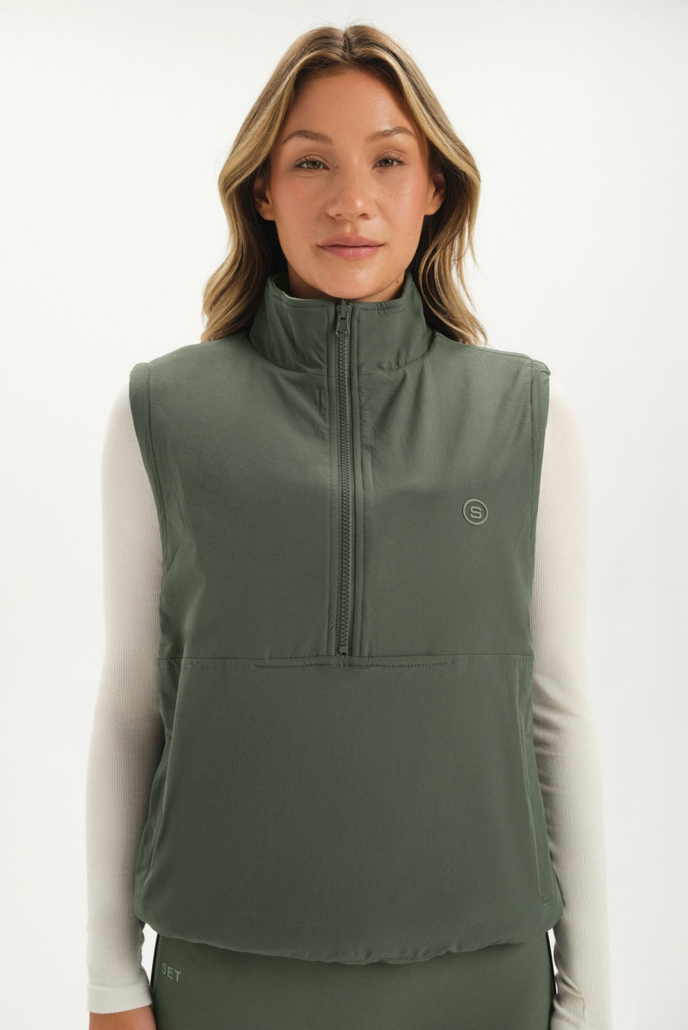 SET ACTIVE Sale | MICROFLEECE/NYLON DUET REVERSIBLE VEST - GROTTO