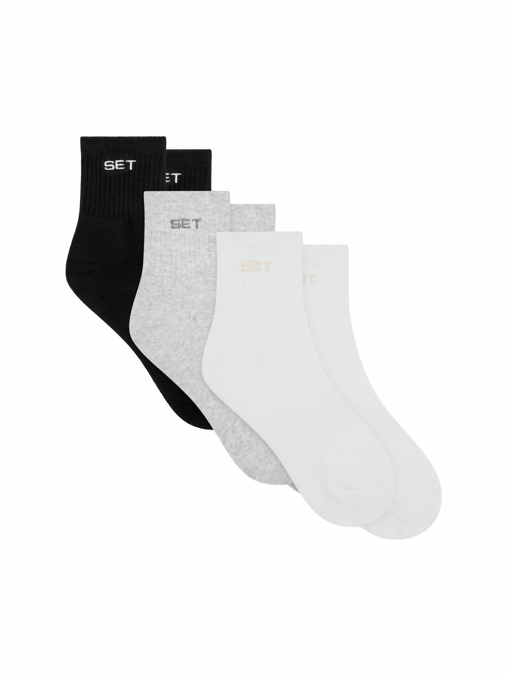 SET ACTIVE For Sale | SET SHORTY SOCKS (3 PACK) - WHITE/HEATHER GREY/ONYX