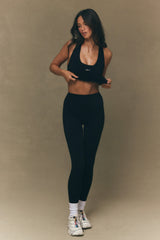 SET ACTIVE Outlets | SPORTBODY® SPORTY HIGH-RISE LEGGINGS - ONYX