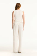 SET ACTIVE Sale | RIBBED MODAL BODY MUSCLE TANK - BLANC