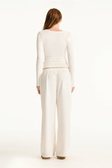 SET ACTIVE Website Store | HEAVY COTTON EASY BOXER PANTS - BLANC