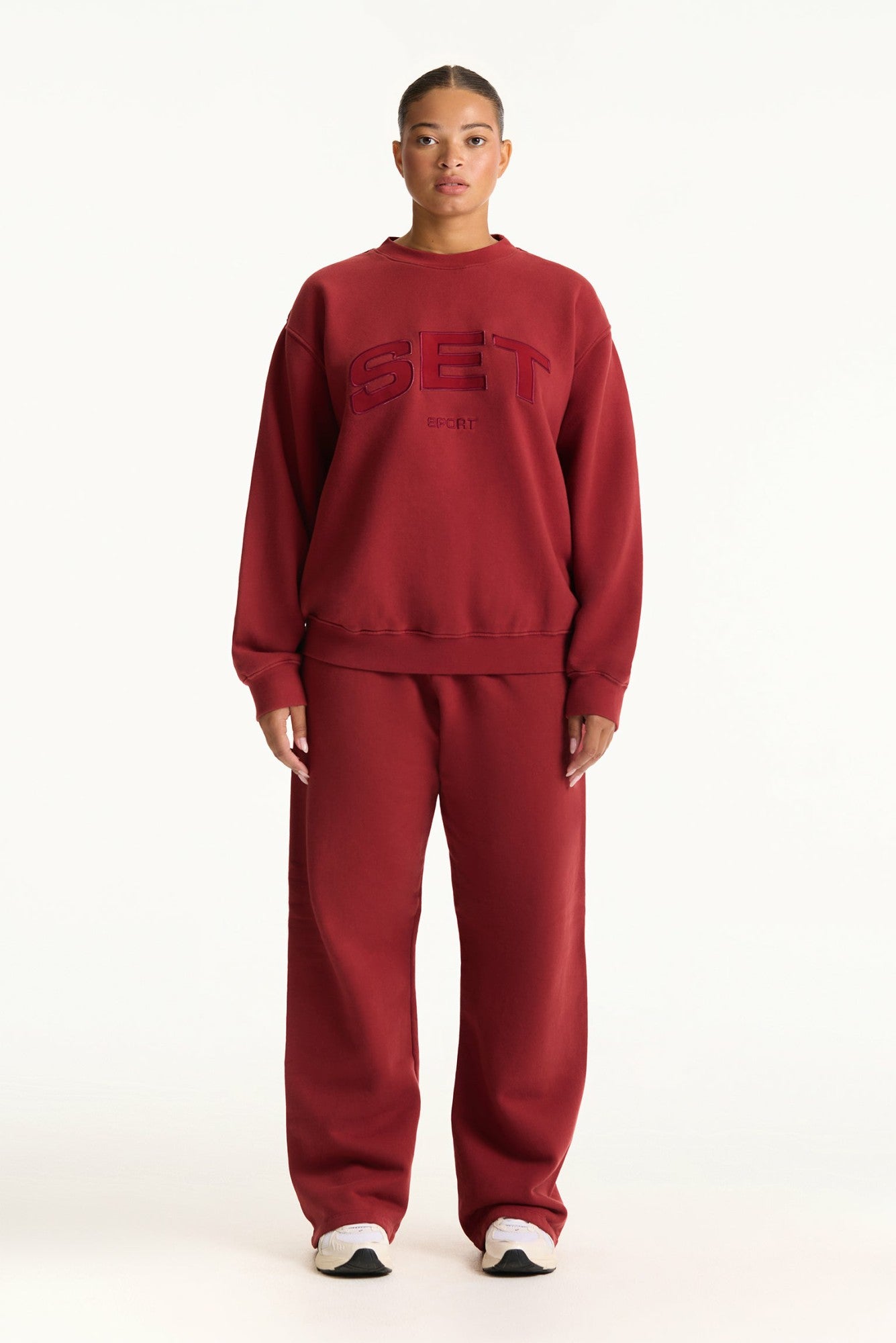 SET ACTIVE Outlets | MIDWEIGHT SWEATS STAPLE STRAIGHT LEG SWEATPANTS - SNAPPER
