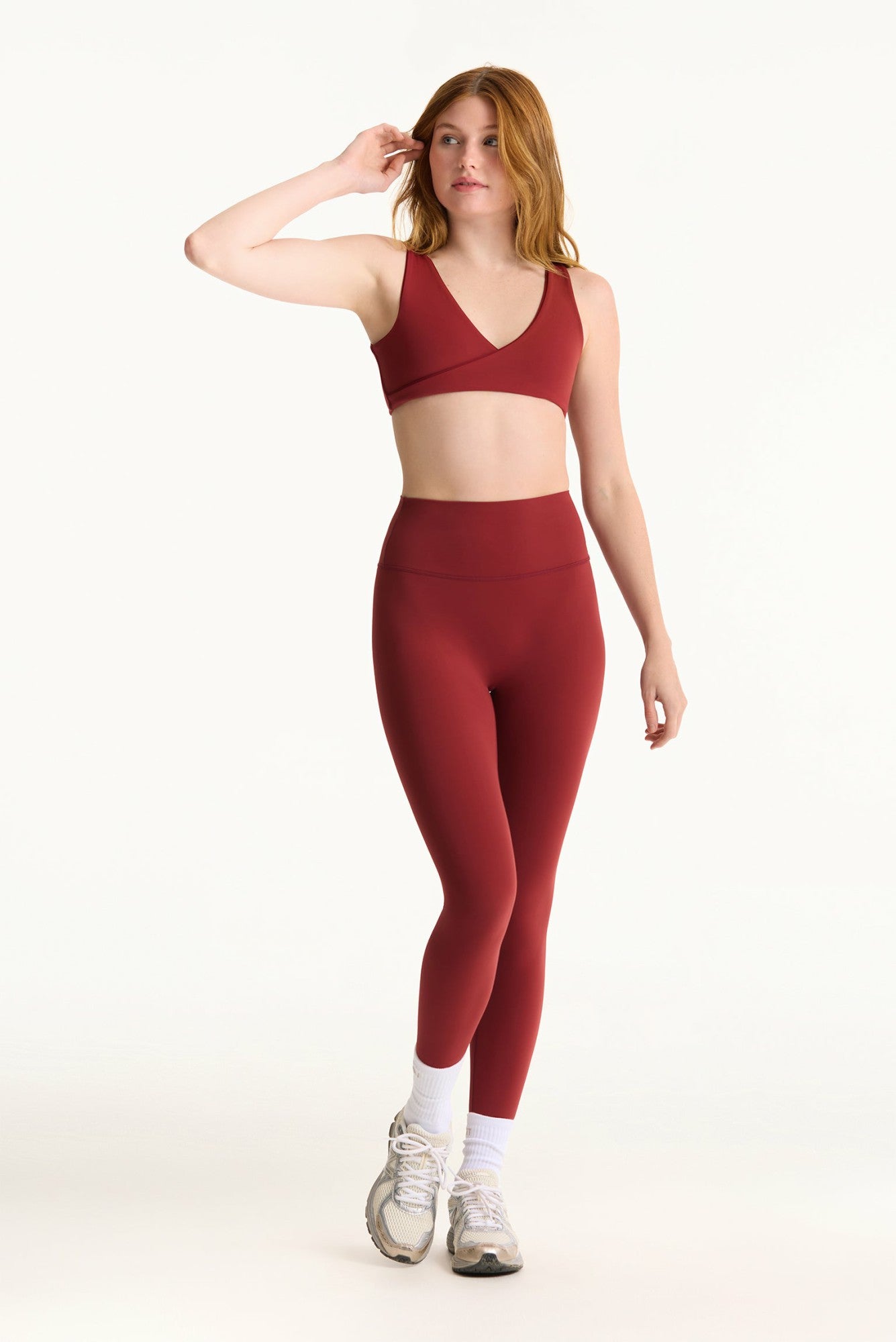 SET ACTIVE Outlet | BREATHE 1.0 CONTRAST WRAP BRA - SNAPPER