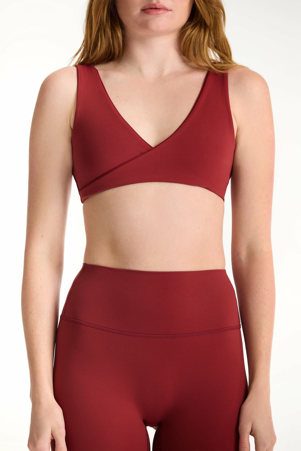 SET ACTIVE Outlet | BREATHE 1.0 CONTRAST WRAP BRA - SNAPPER