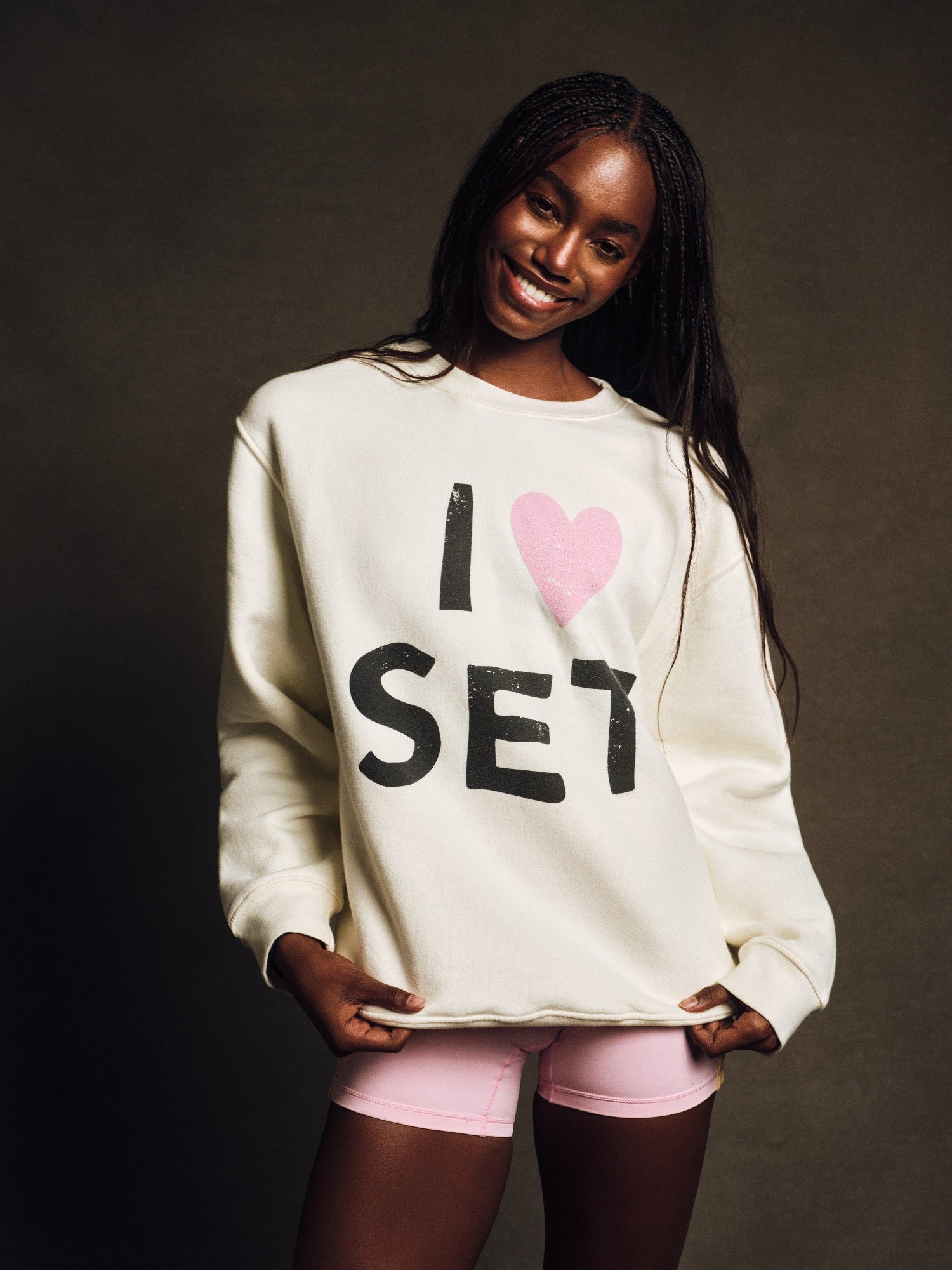 SET ACTIVE Discount | MIDWEIGHT SWEATS STAPLE I LOVE SET CREWNECK - ICING