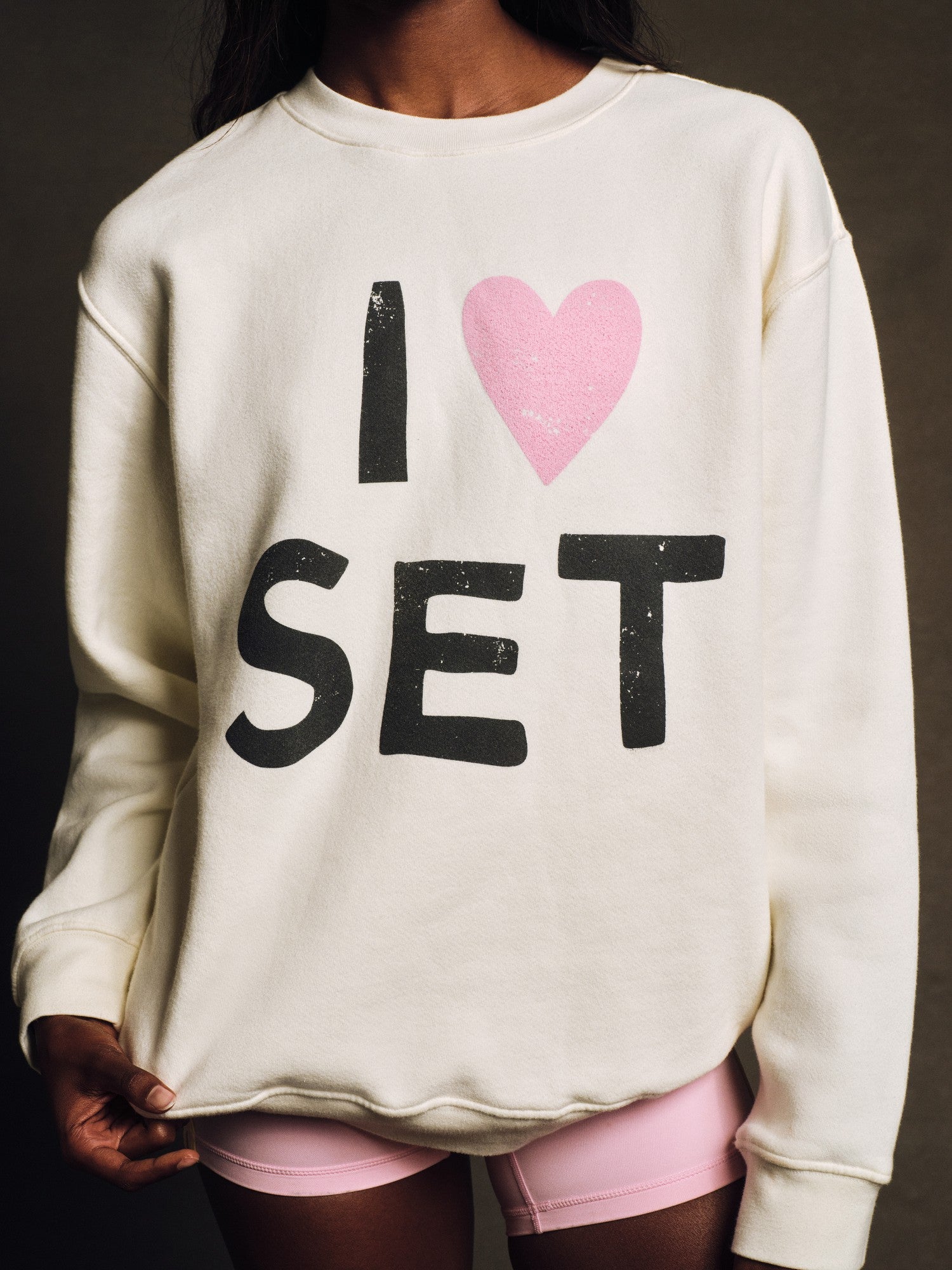 SET ACTIVE Discount | MIDWEIGHT SWEATS STAPLE I LOVE SET CREWNECK - ICING