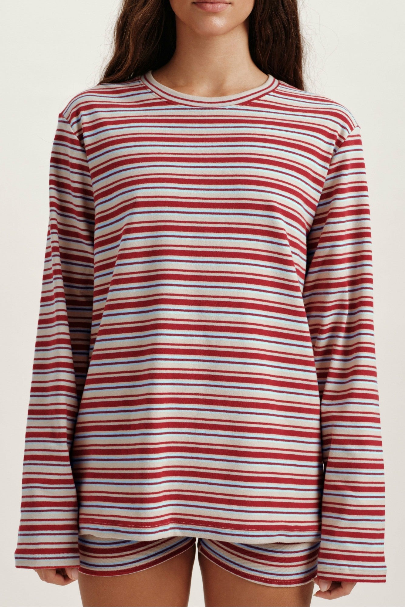 SET ACTIVE Sale | STRIPE JERSEY STRIPE OVERSIZED LONG SLEEVE - LYRIC