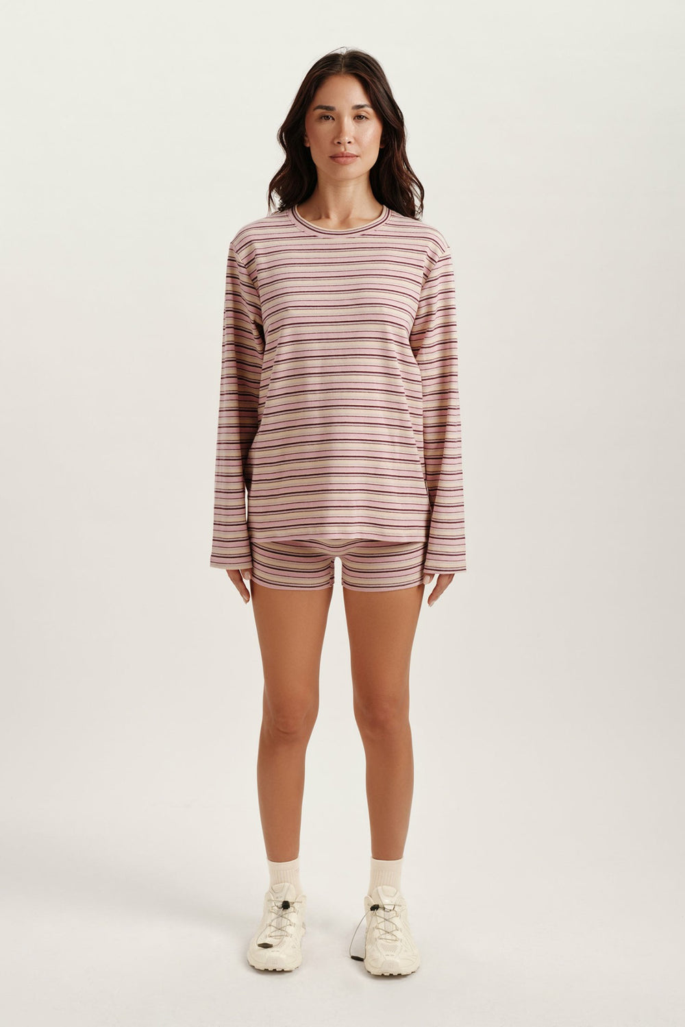 SET ACTIVE Outlet | STRIPE JERSEY STRIPE OVERSIZED LONG SLEEVE - FLIRT