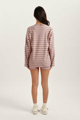 SET ACTIVE Outlet | STRIPE JERSEY STRIPE OVERSIZED LONG SLEEVE - FLIRT