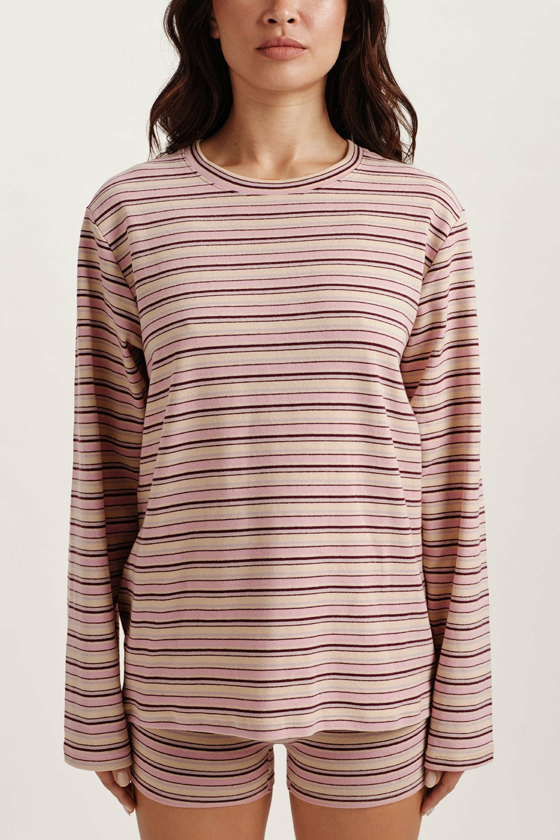 SET ACTIVE Outlet | STRIPE JERSEY STRIPE OVERSIZED LONG SLEEVE - FLIRT