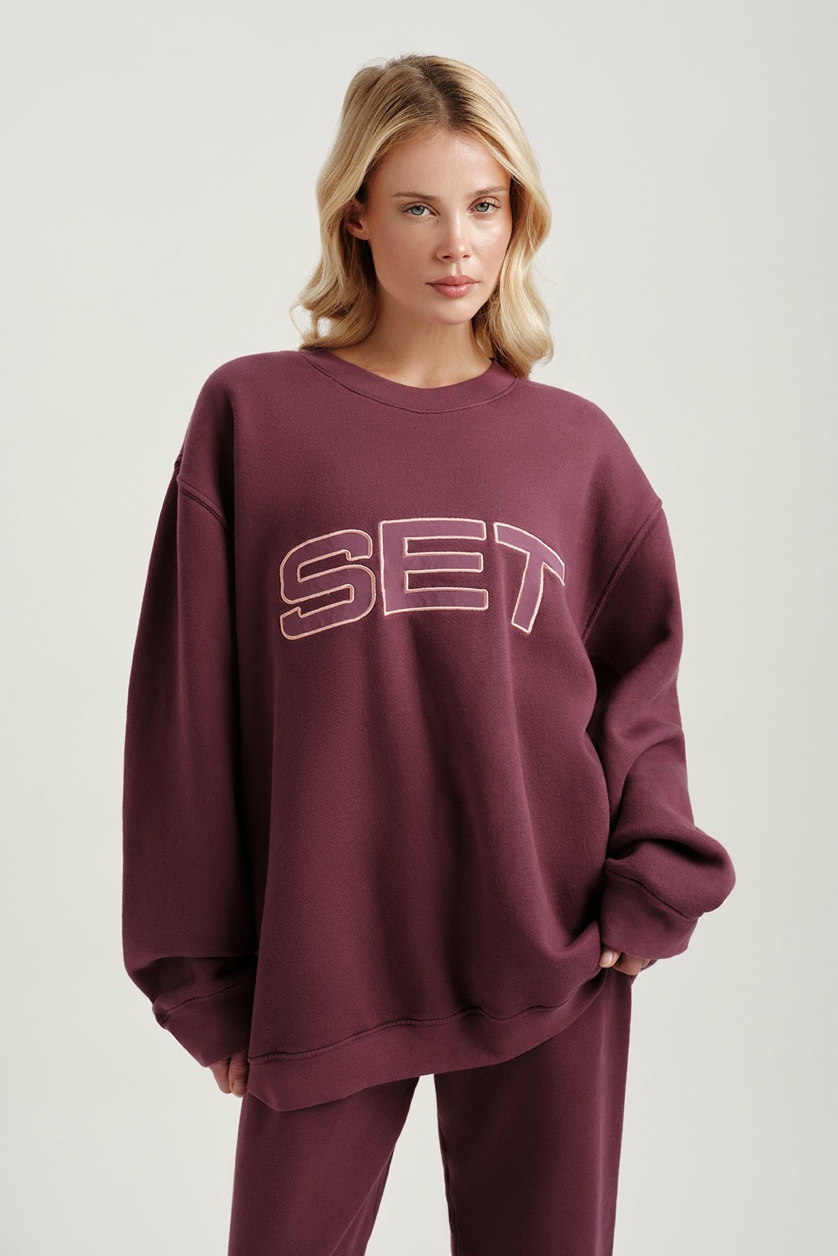 SET ACTIVE Online | MIDWEIGHT SWEATS STAPLE SET CREWNECK - ROSEBUD
