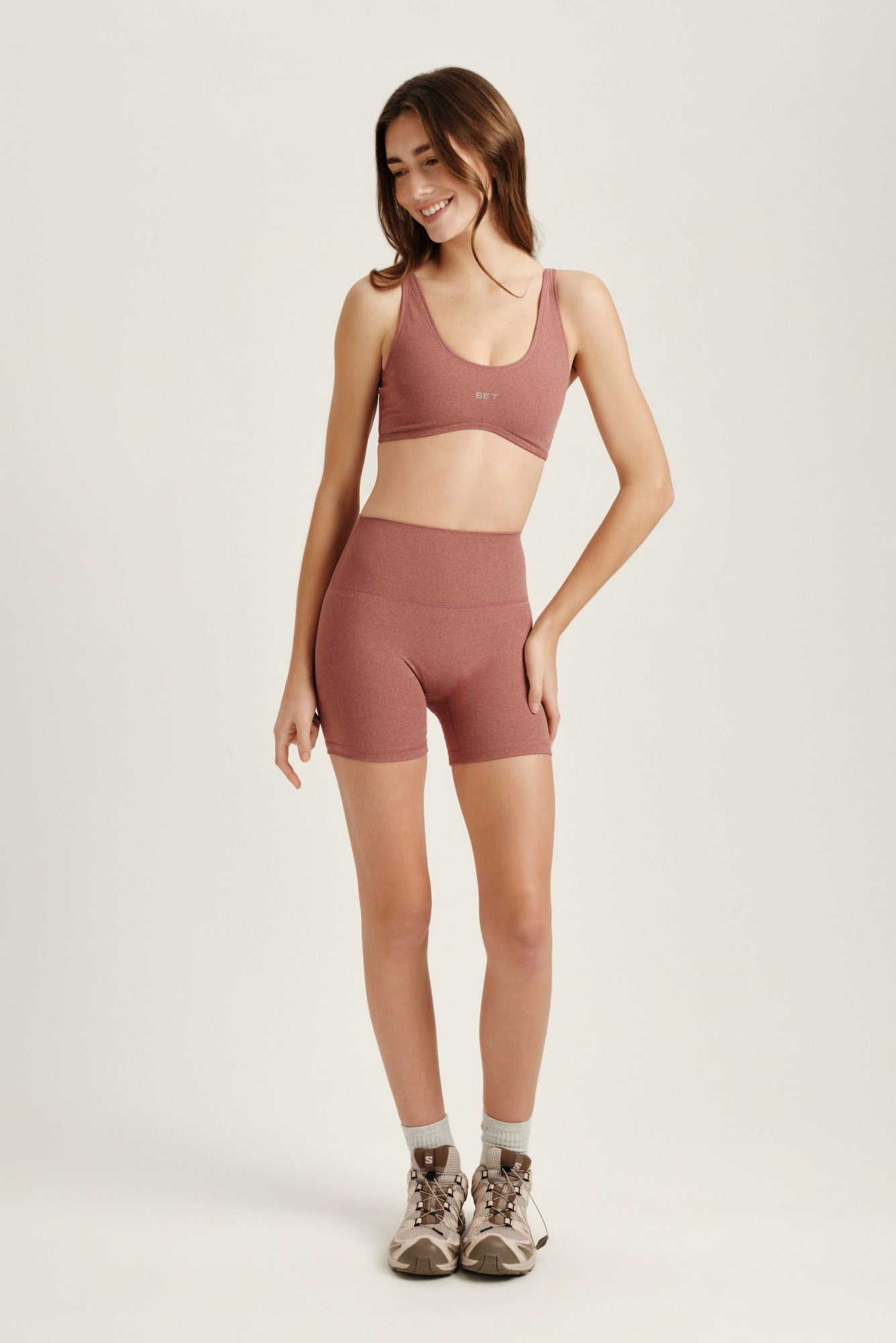 SET ACTIVE Sale | SPORTBODY® SPORTY STITCH BRA - SEPIA