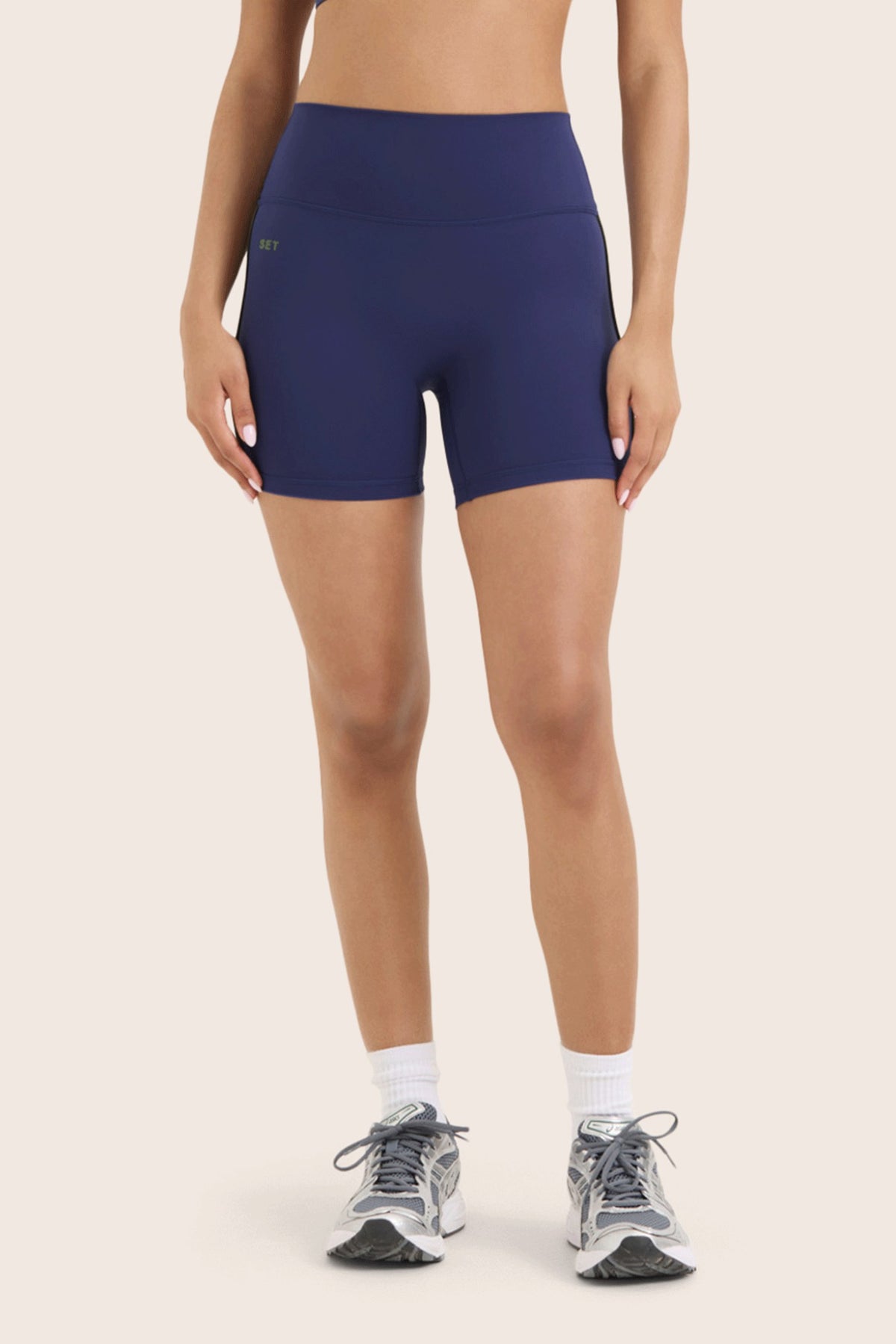 SET ACTIVE Website Store | SPORTBODY® SPORTY DUO STRIPE SHORTS - LAKE