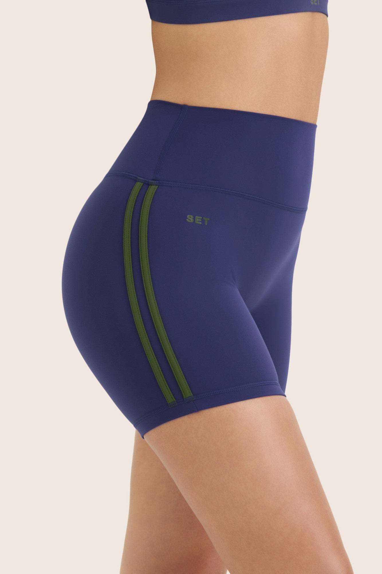 SET ACTIVE Website Store | SPORTBODY® SPORTY DUO STRIPE SHORTS - LAKE