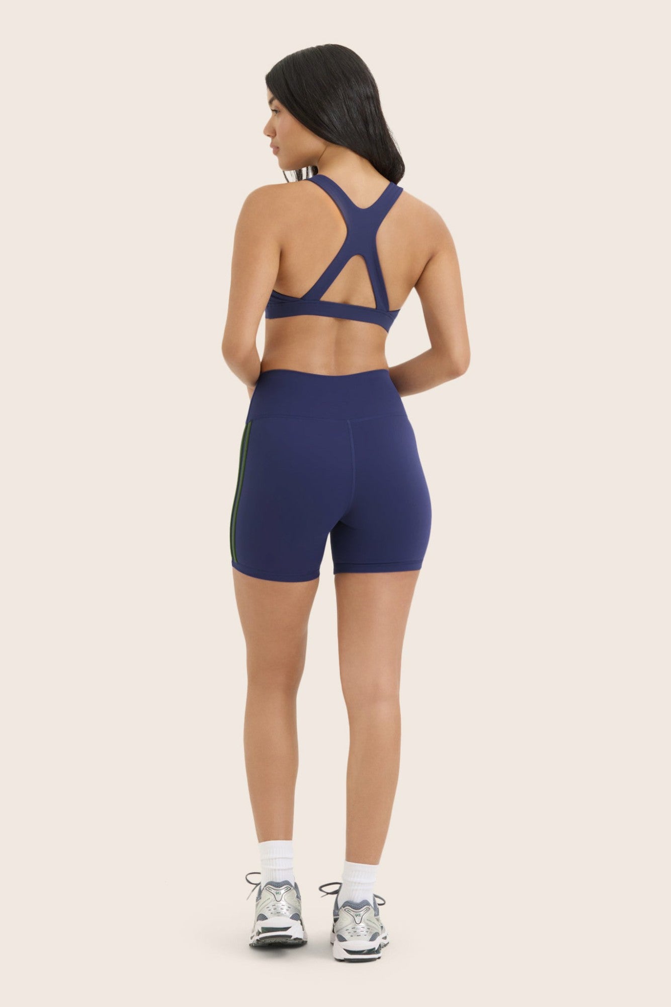 SET ACTIVE Website Store | SPORTBODY® SPORTY DUO STRIPE SHORTS - LAKE