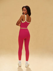 SET ACTIVE Outlet | BREATHE 1.0 CONTRAST DOUBLE STRAP TANK - HIBISCUS