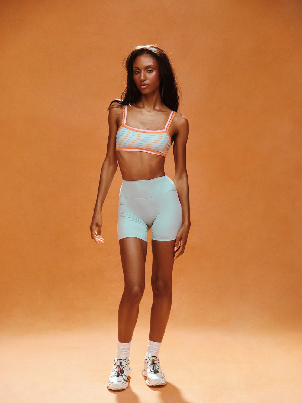 SET ACTIVE For Sale | SPORTBODY® SPORTY STRIPE STRAP BRA - TROPICS