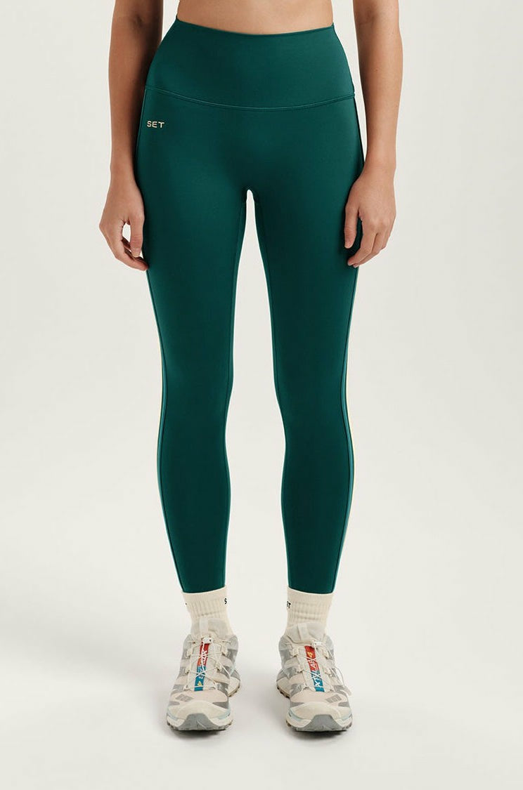 SET ACTIVE Outlets | SPORTBODY® SPORTY DUO STRIPE LEGGINGS - PEAK