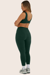 SET ACTIVE US | SPORTBODY® SPORTY MID-RISE LEGGINGS - BEETLE