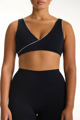 SET ACTIVE Outlets | BREATHE 1.0 CONTRAST WRAP BRA - ORCA