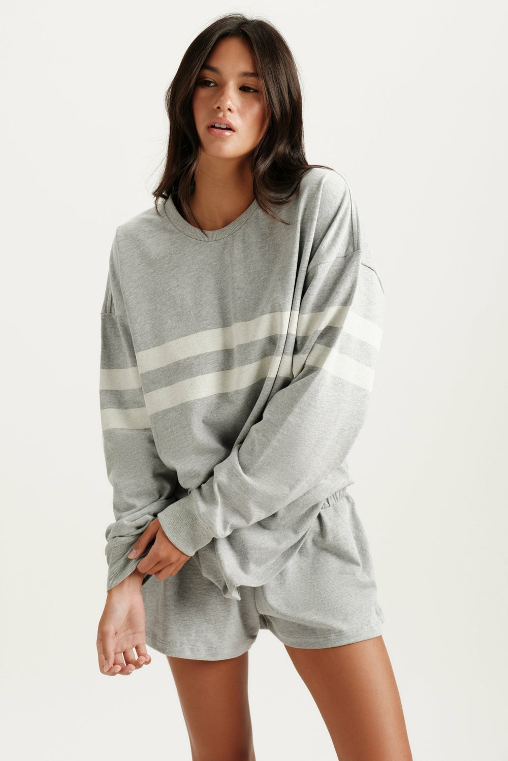 SET ACTIVE US | HEAVY COTTON EASY STRIPE LONG SLEEVE - WORN