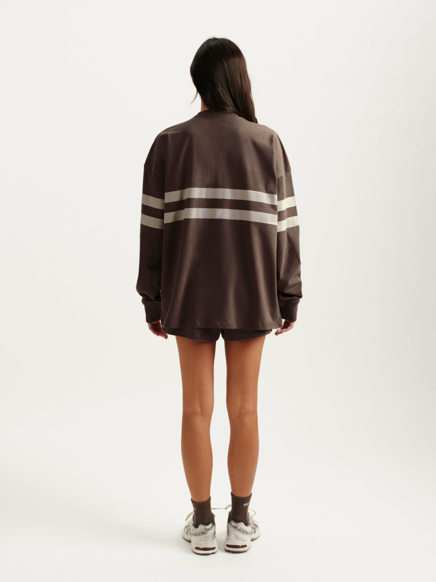 SET ACTIVE For Sale | HEAVY COTTON EASY STRIPE LONG SLEEVE - GRAIN