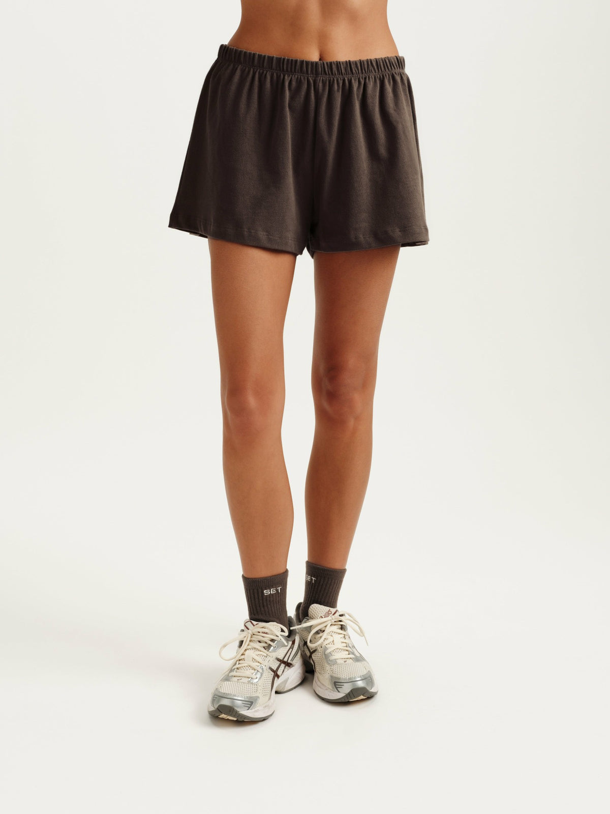 SET ACTIVE Outlets | HEAVY COTTON EASY SHORTS - GRAIN