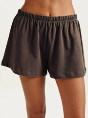 SET ACTIVE Outlets | HEAVY COTTON EASY SHORTS - GRAIN