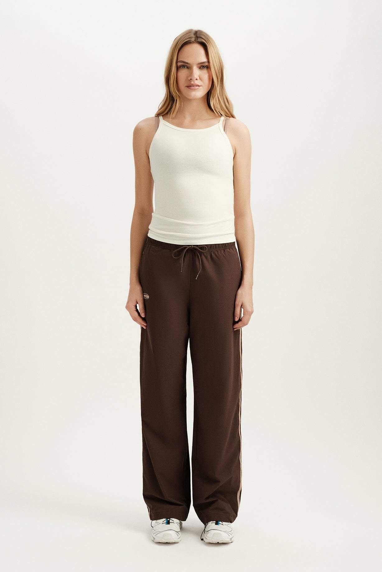 SET ACTIVE Discount | STRETCH COTTON LAYER COLLAR TANK - DUST