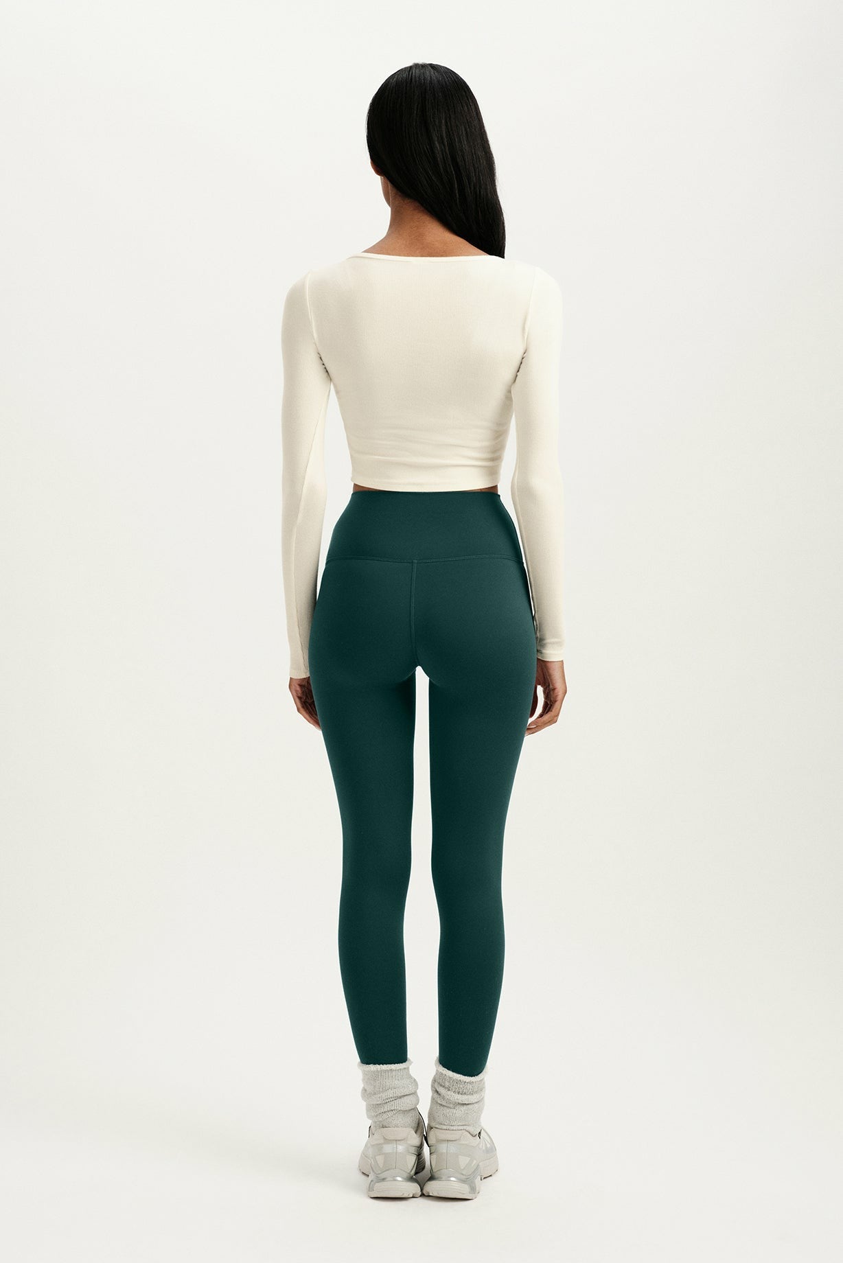 SET ACTIVE Website Store | RIBBED MODAL BODY SQUARENECK LONG SLEEVE - DUST