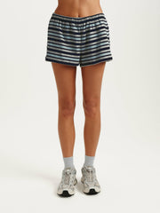SET ACTIVE Outlet | HEAVY COTTON EASY STRIPE SHORTS - WASHED